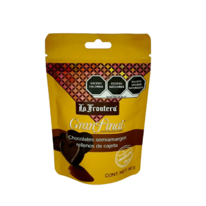 Chocolates semiamargos rellenos de cajeta 60 gr. Gran Final